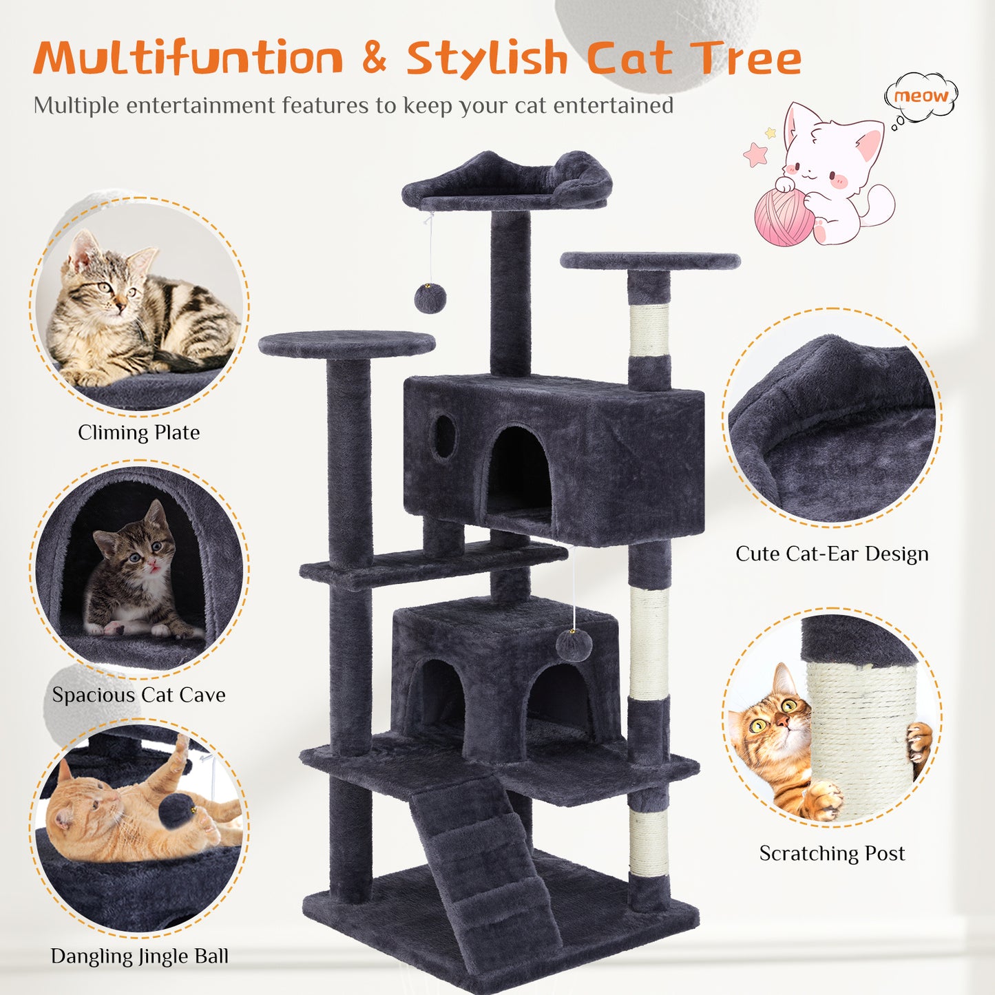 Skyspire Multiverse Citadel - Multi-Level Cat Climbing Frame