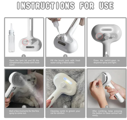 🌌 Hydramist Multiverse Shedding Brush — Tier II  Water-infused grooming system for canine and feline Guardians